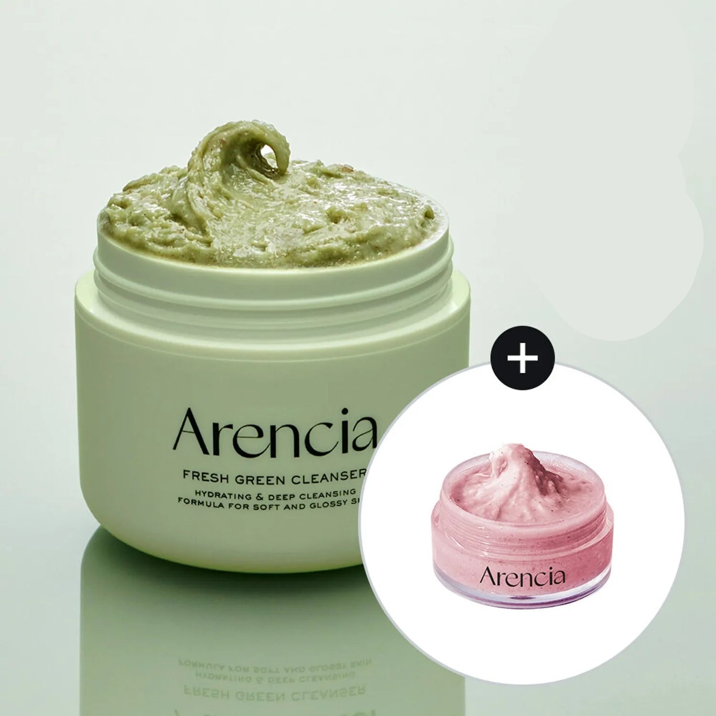 Arencia Fresh Green Rice Mochi Cleanser 120g Set (+Rosehip Cleanser 15g)