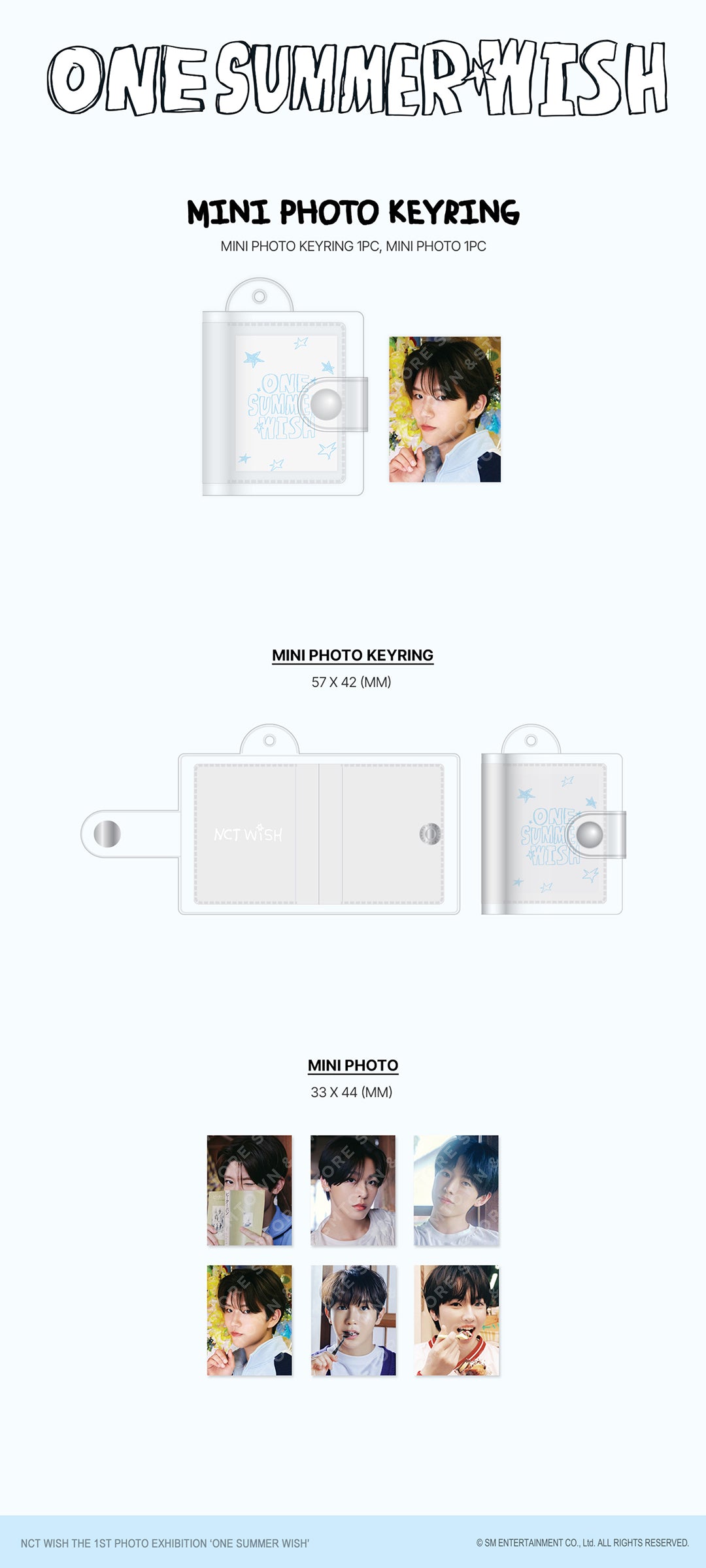 NCT WISH THE 1ST PHOTO EXHIBITION 'ONE SUMMER WISH' MD (MINI PHOTO KEYRING)