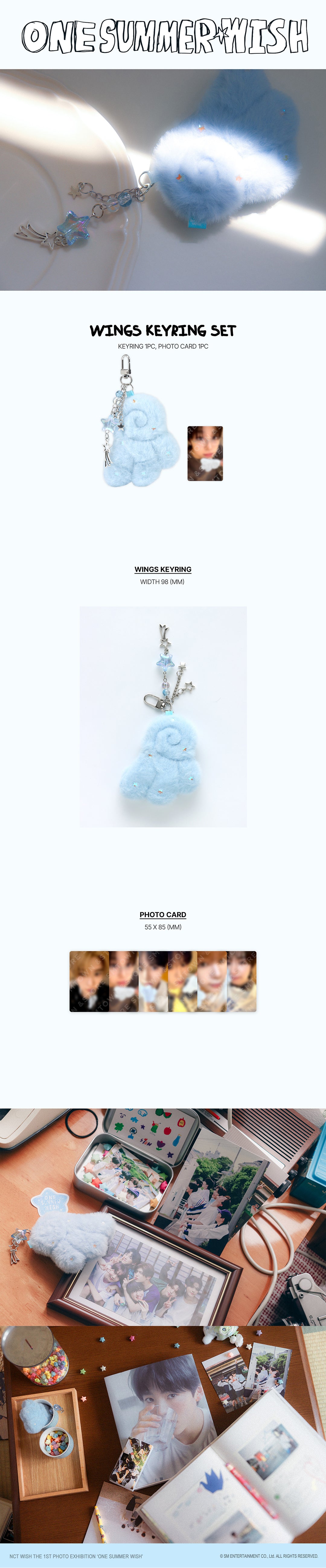 NCT WISH THE 1ST PHOTO EXHIBITION 'ONE SUMMER WISH' MD (WINGS KEYRING SET)