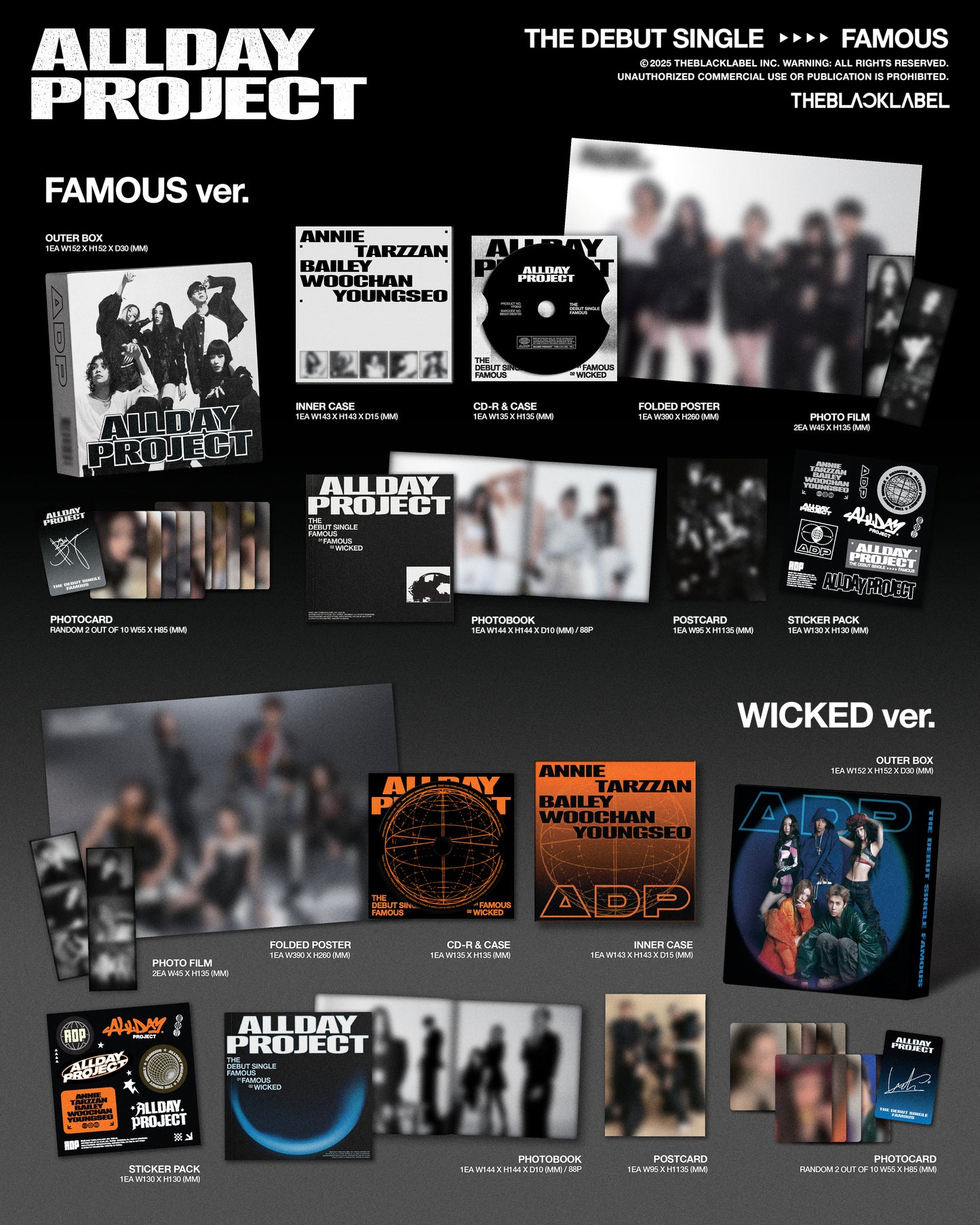ALLDAY PROJECT - The Debut Single 'FAMOUS' (2 TYPES Random)