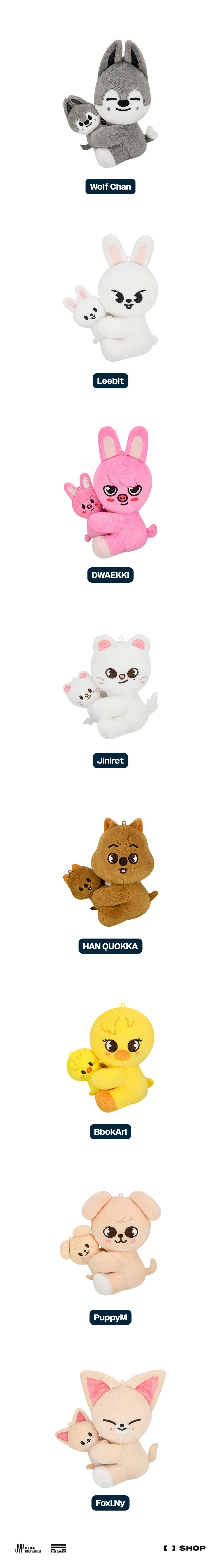 Stray Kids <dominATE : celebrATE> Merch (SKZOO MAGNET PLUSH SET)