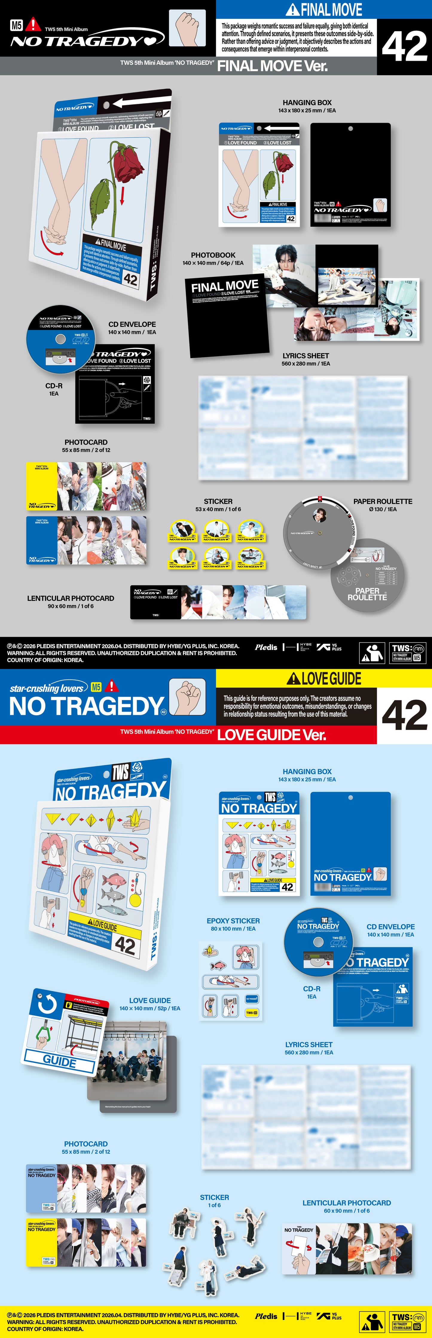 TWS - 5th Mini Album 'NO TRAGEDY' (2 TYPES Random)