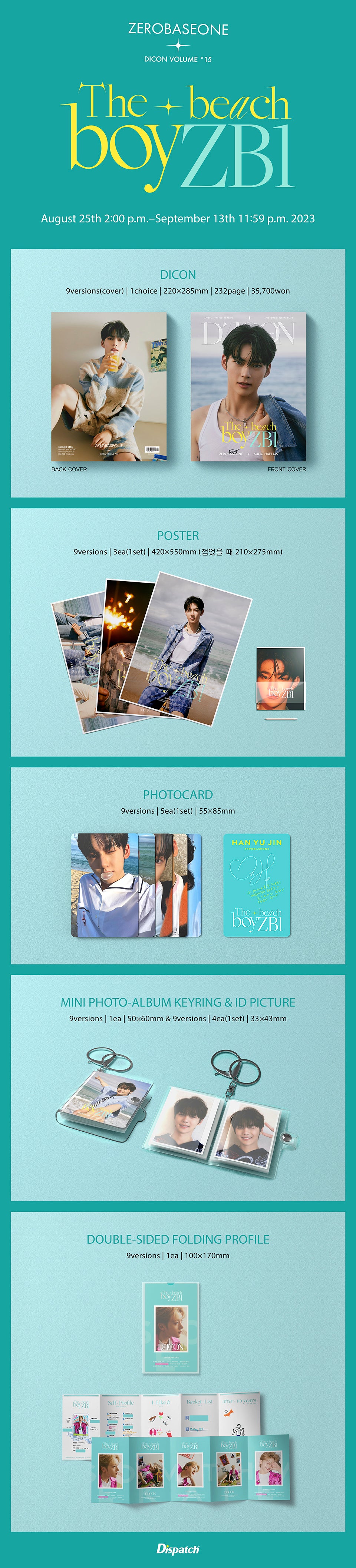 (Member versions) DICON VOLUME N°15 ZEROBASEONE : The beach boyZB1