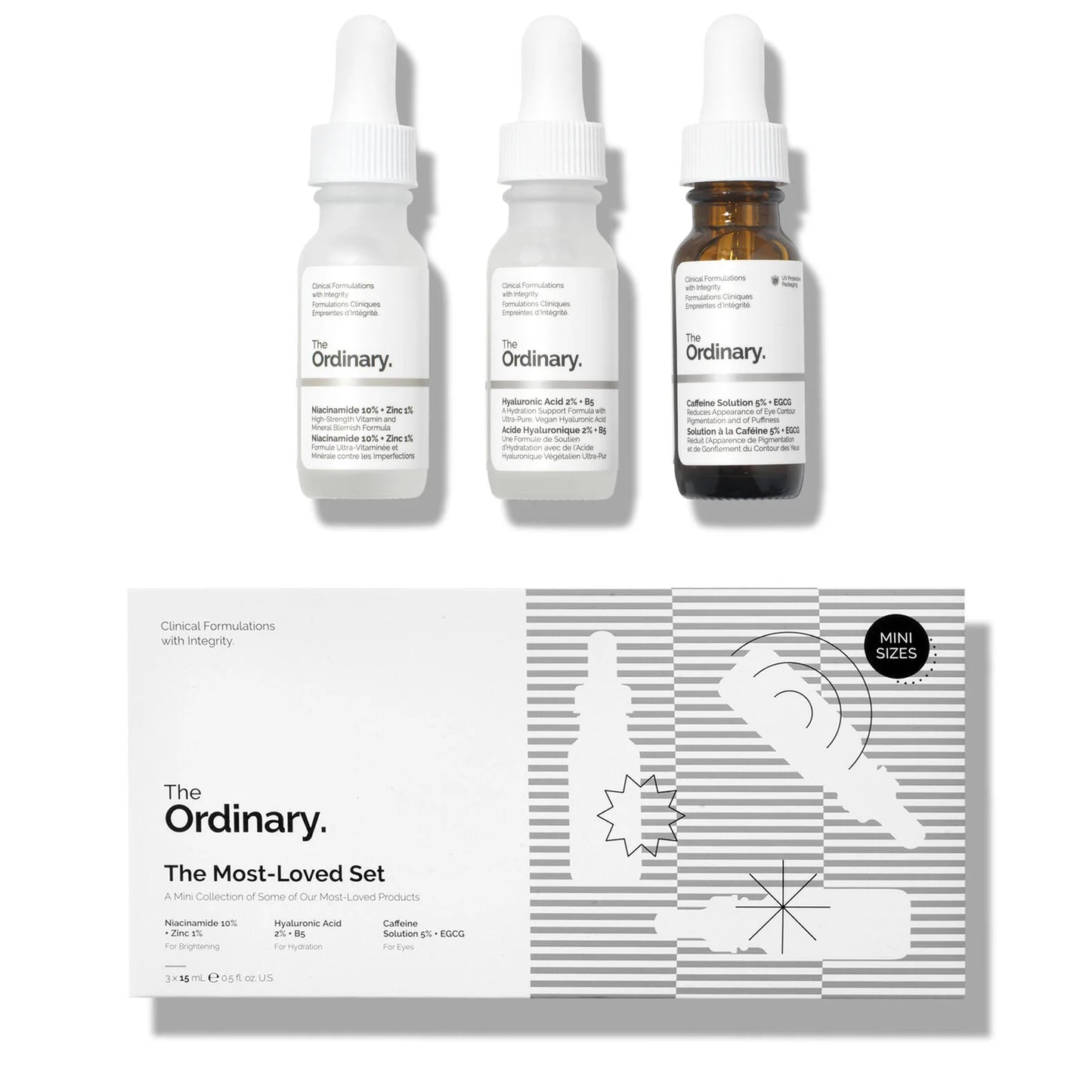 The Ordinary المجموعة الأكثر شعبية (سيروم 15 مل + 15 مل + 15 مل)