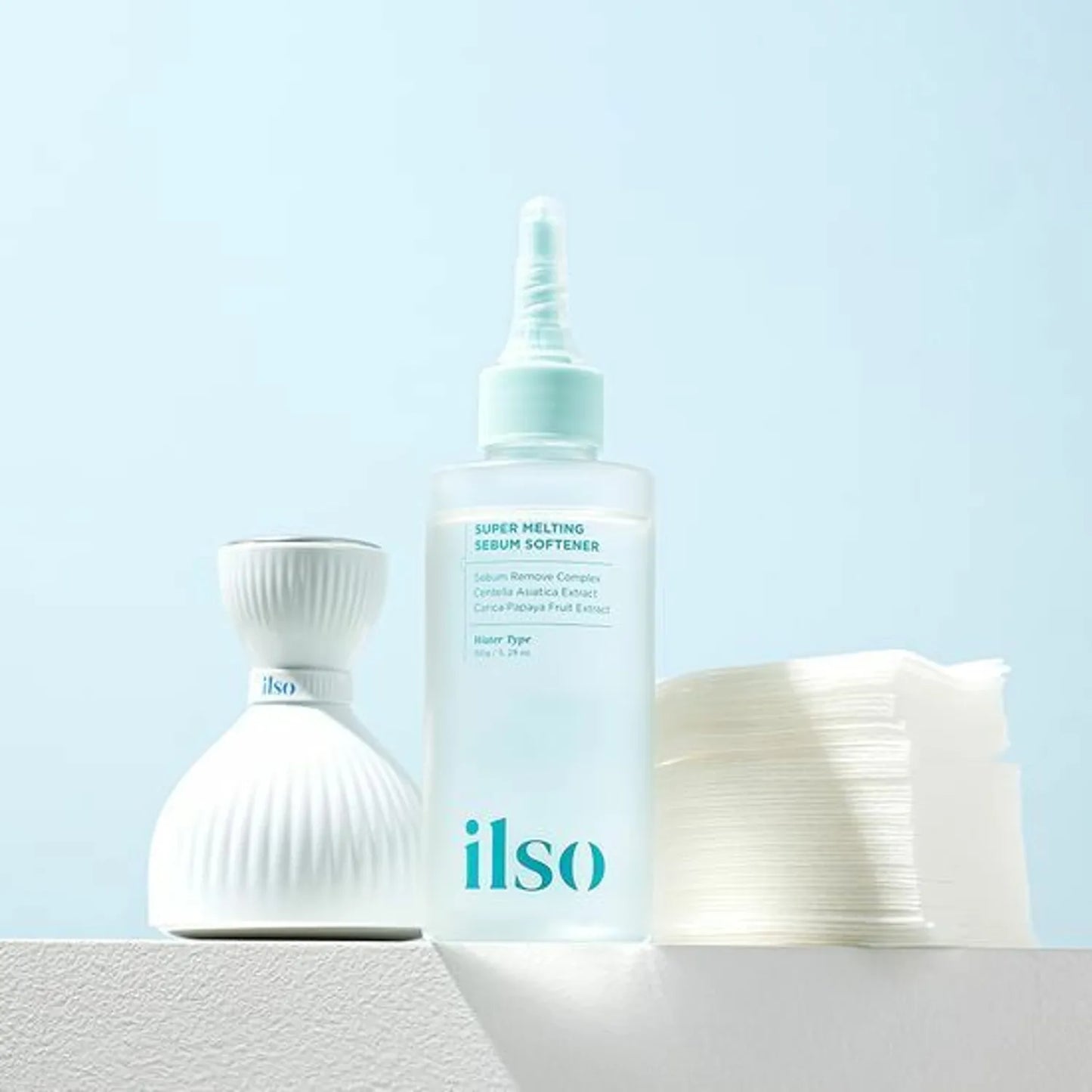 ilso Super Melting Sebum Softener 150ml Set (+Cotton Pad 40P+Cooling Massager)