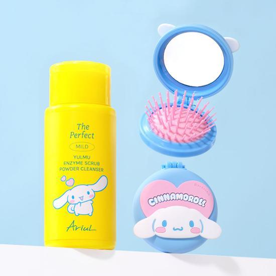 Ariul Yulmu Enzyme Scrub Powder Cleanser 55g + CINNAMOROLL HAIR BRUSH