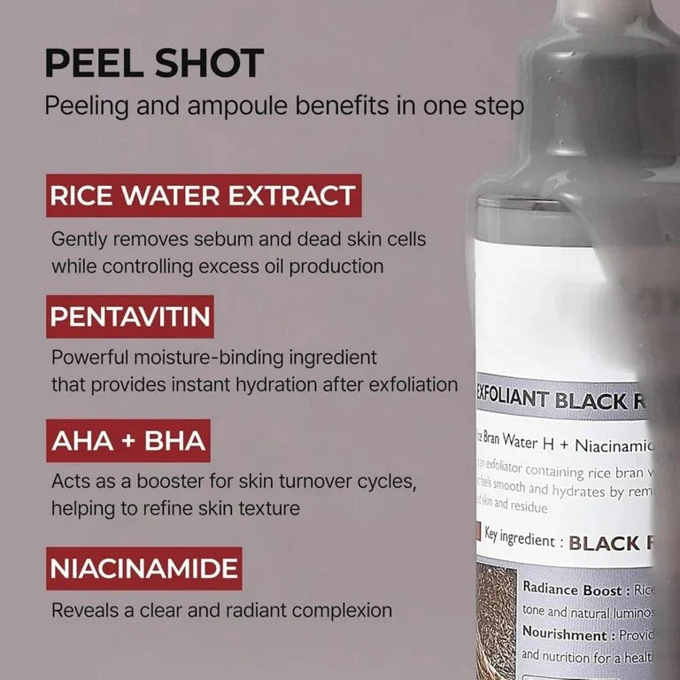 Dr.Melaxin Peel Shot Exfoliating Black Rice Ampoule 80ml