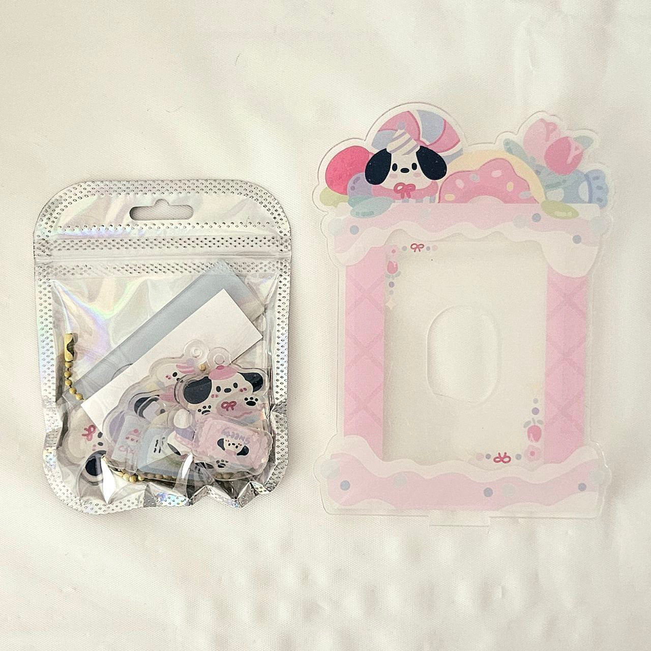 Puppy Cake Photocard Holder with accessories