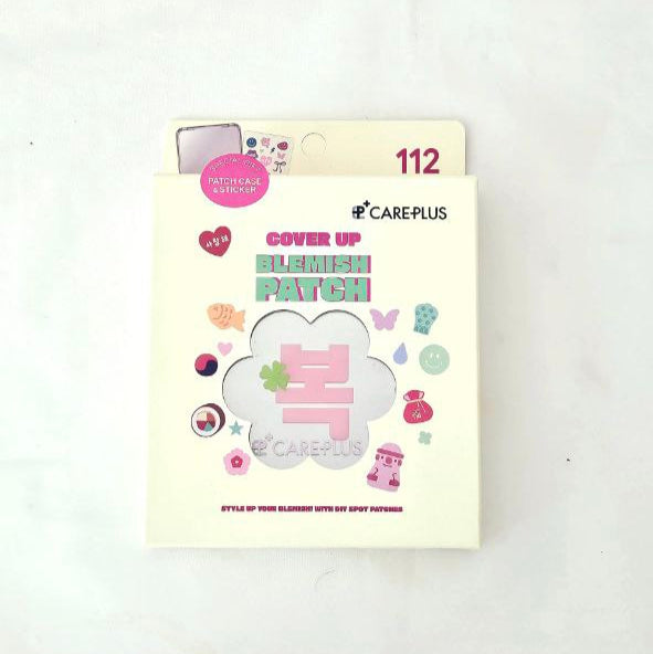 CARE PLUS COVER UP BLEMISH PATCH 112 patches ( K-STYLE PACK 32ea + HAPPY MOOD PACK 80ea ) + GIFT CASE & DECO STICKER