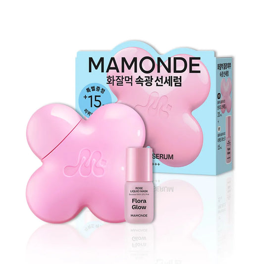 Mamonde Flora Glow Rose Tinted Sun Serum 35ml 🎁 +Rose Liquid Mask 15ml