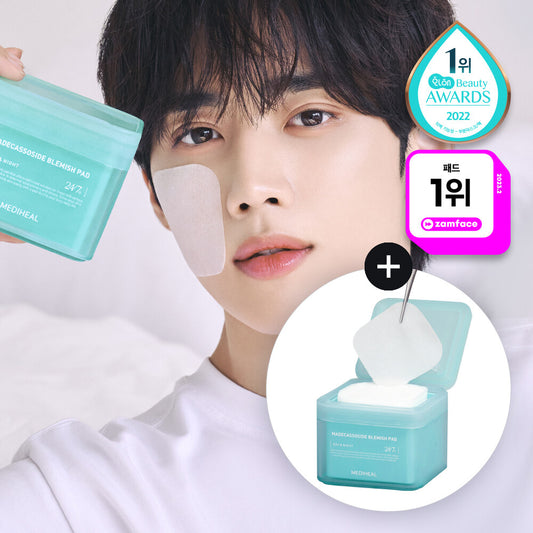 MEDIHEAL Madecassoside Blemish Pad 100P 🎁 Double pack + 2 Madecassoside Mask Sheet