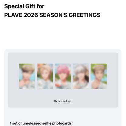 🎁WEVERSE POB🎁 PLAVE - 2026 SEASON'S GREETINGS