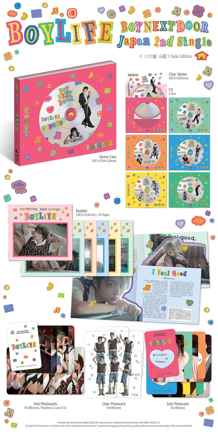 BOYNEXTDOOR - Japan 2nd Single [BOYLIFE] (MEMBER VER)