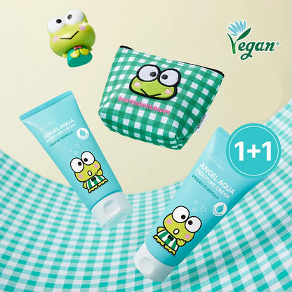 [KEROPPI EDITION] BEYOND Angel Aqua Moisture Cream 150ml 1+1 Set (+Check Pattern Pouch)
