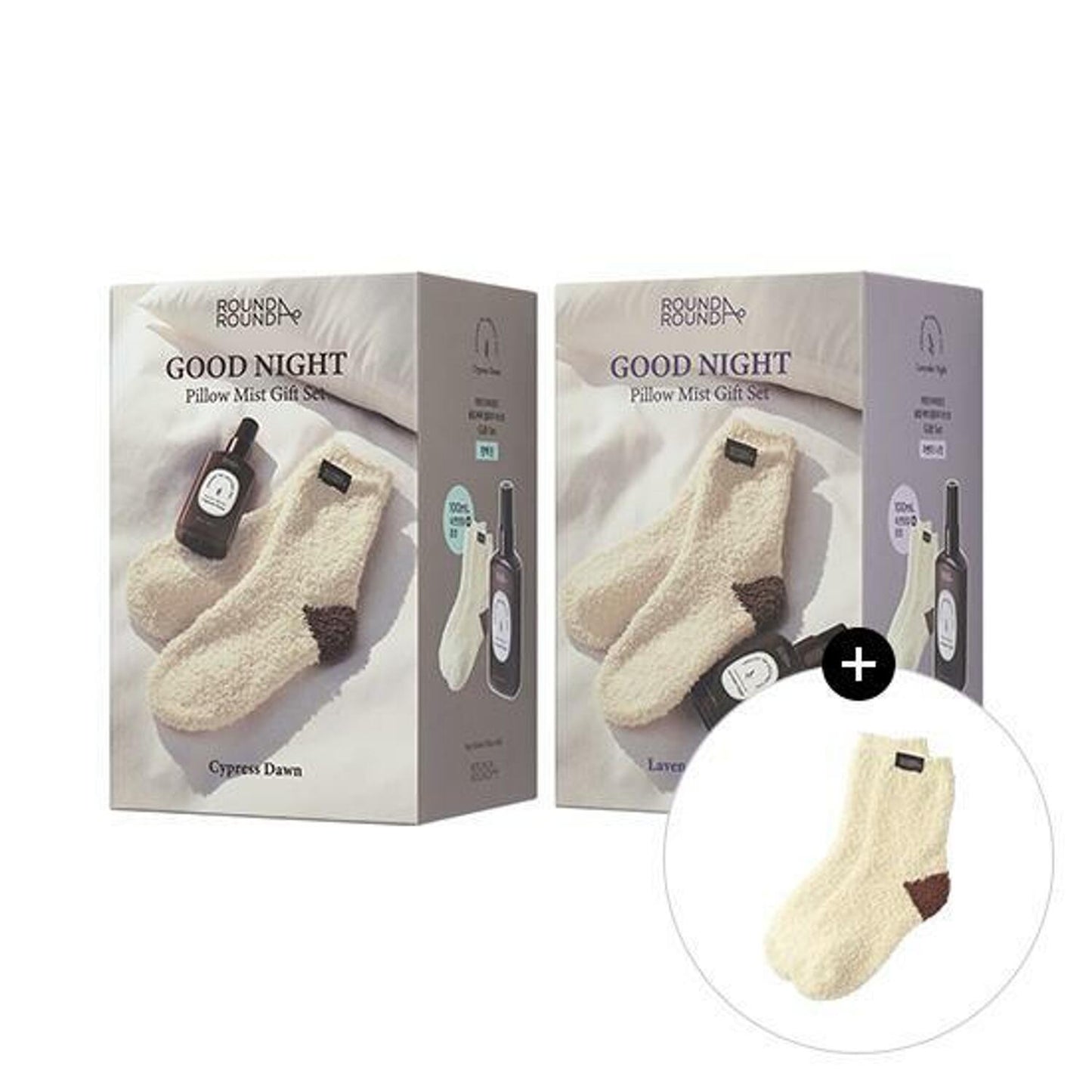 ROUND A'ROUND Sleep Better Pillow Mist & Sleeping Socks Gift Set 100ml