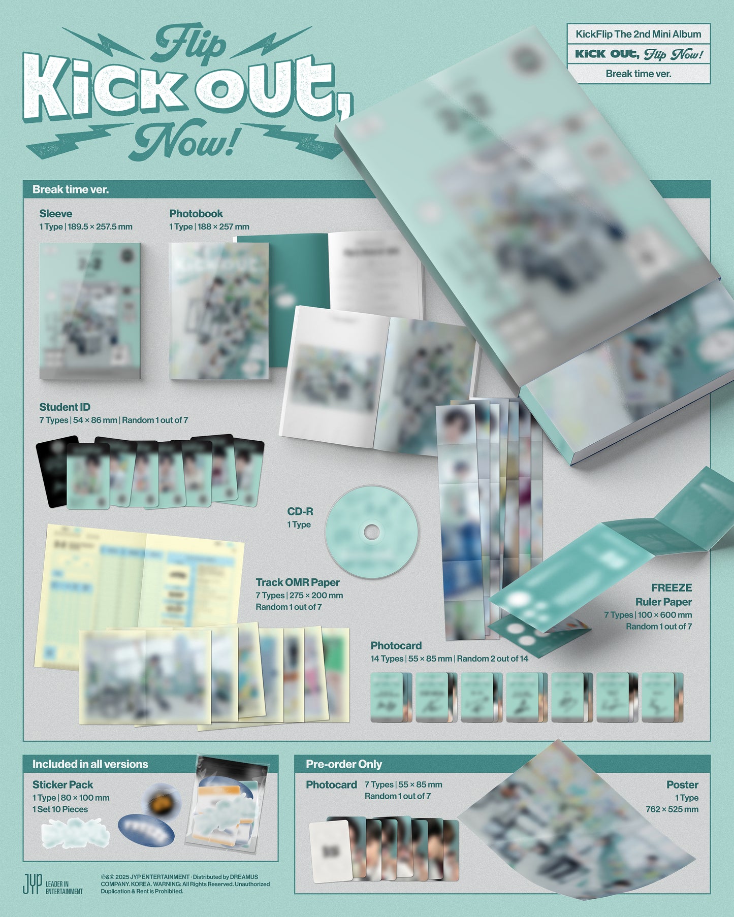 KickFlip - 2nd mini album [Kick Out, Flip Now!] (3 TYPES Random)