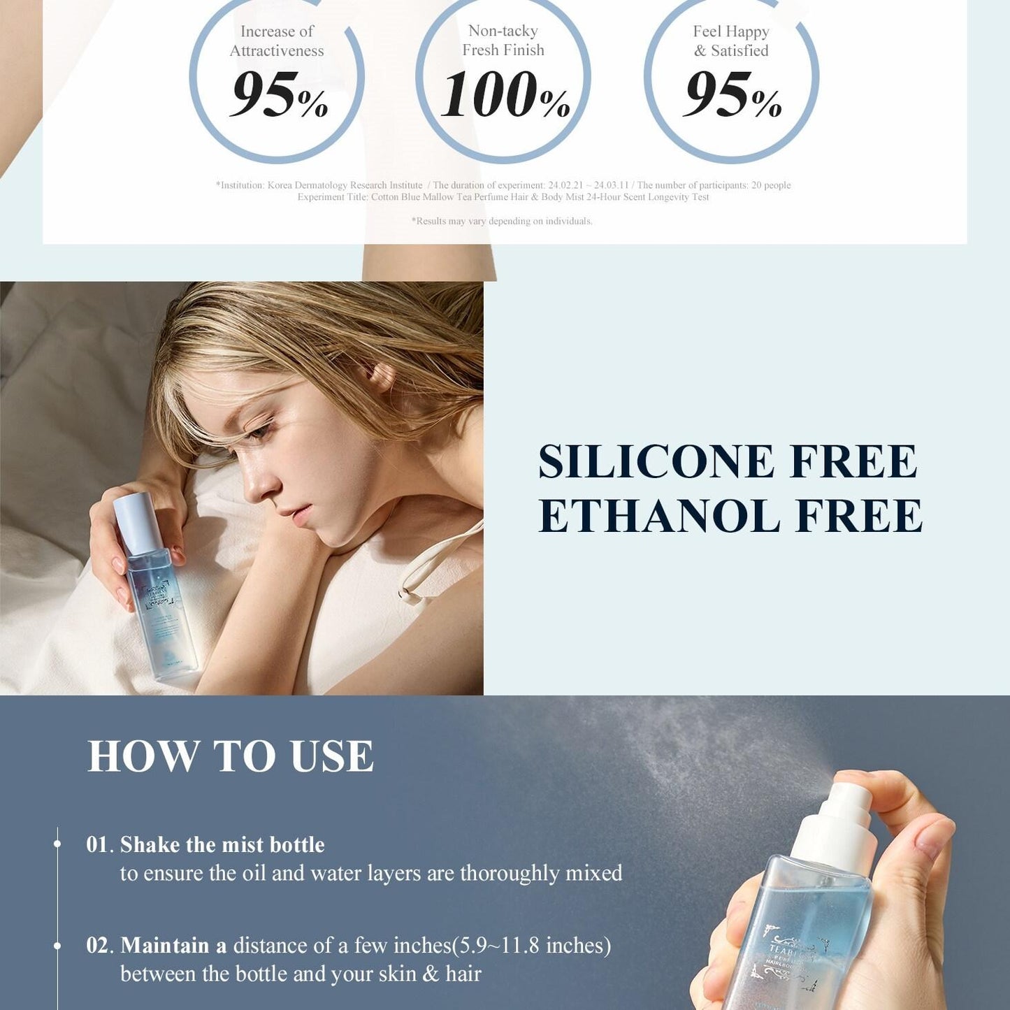 Teabless Cotton Blue Mallow Tea Perfume Hair & Body Mist 100ml