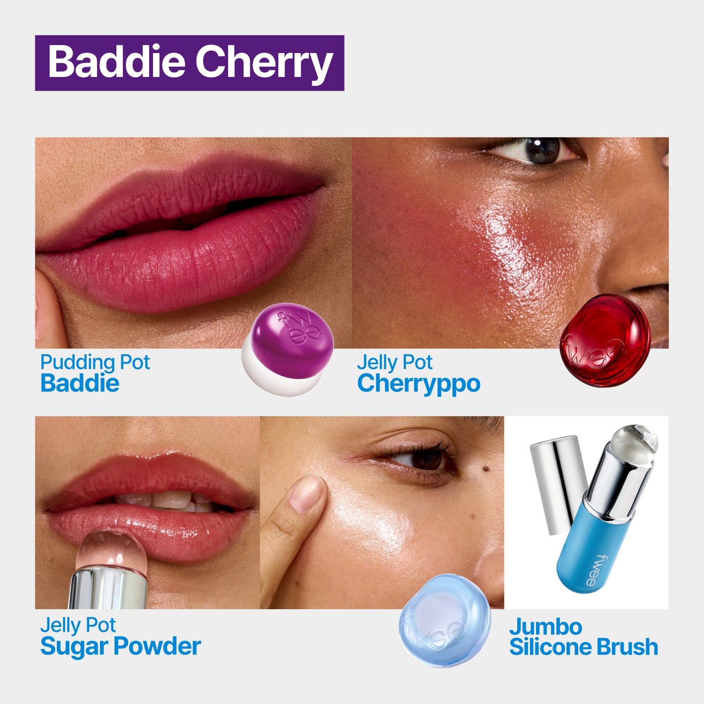 fwee Lip&Cheek Starter Set [3 Types]