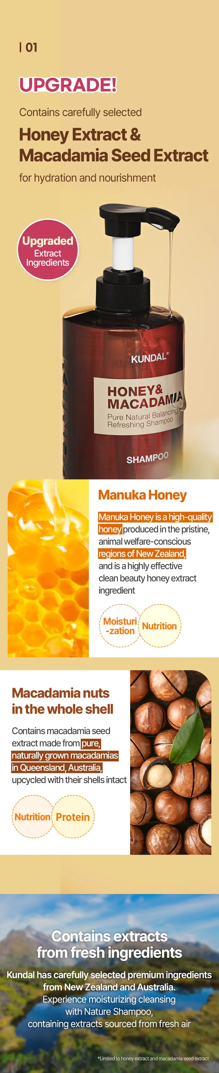 KUNDAL Honey & Macadamia Nature Shampoo 500ml