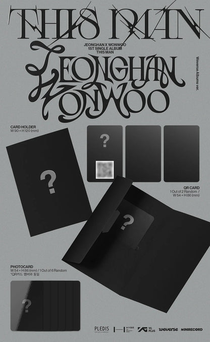 🎁soundwave🎁JEONGHANXWONWOO (SEVENTEEN) - 1ST SINGLE ALBUM [THIS MAN] (Weverse Ver.)