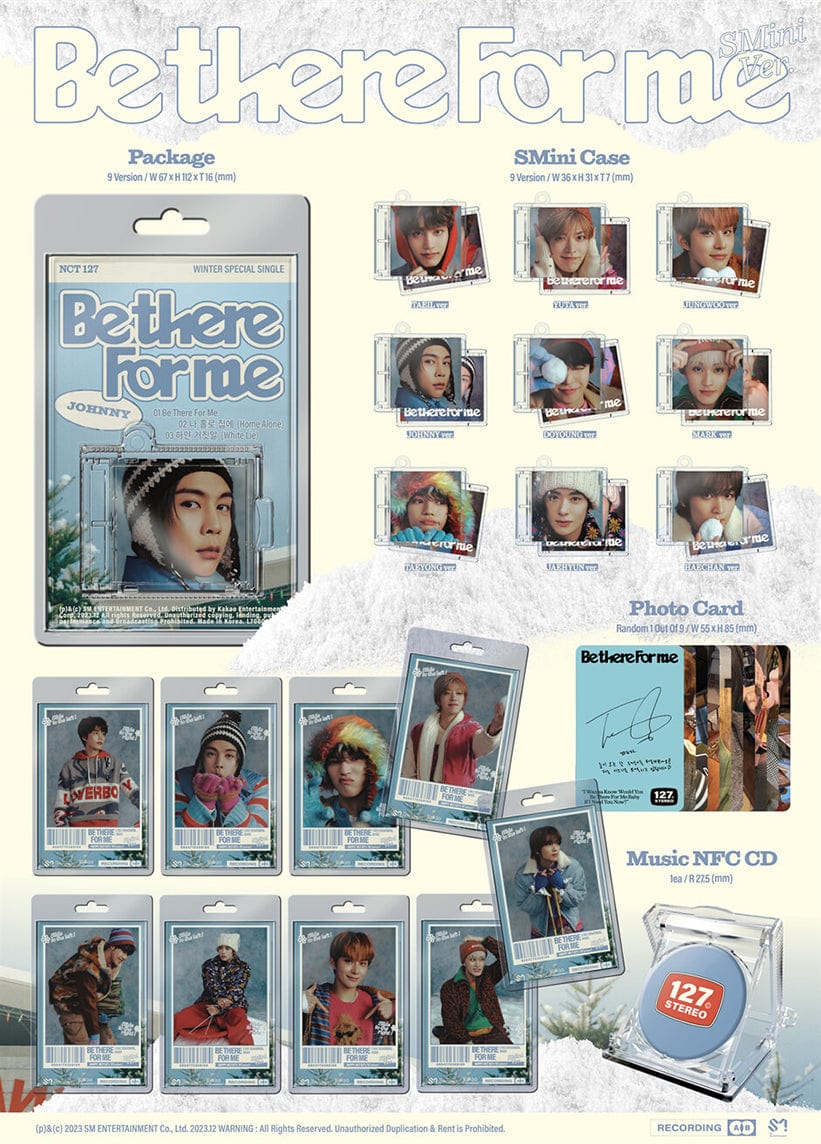 NCT 127 - Winter Special Single Album [Be There For Me] (SMini Ver.) (Random Ver.)