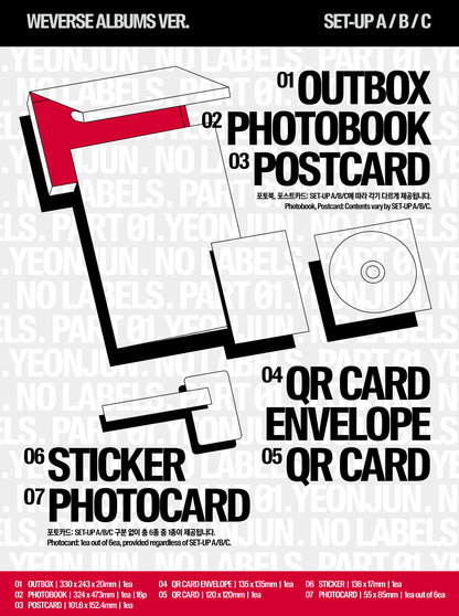 YEONJUN (TXT) - NO LABELS: PART 01 (Weverse Albums Ver.) (3 TYPES Random)