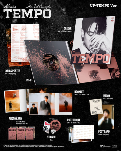 MINHO - 1st Single Album [TEMPO] (2 TYPES Random)