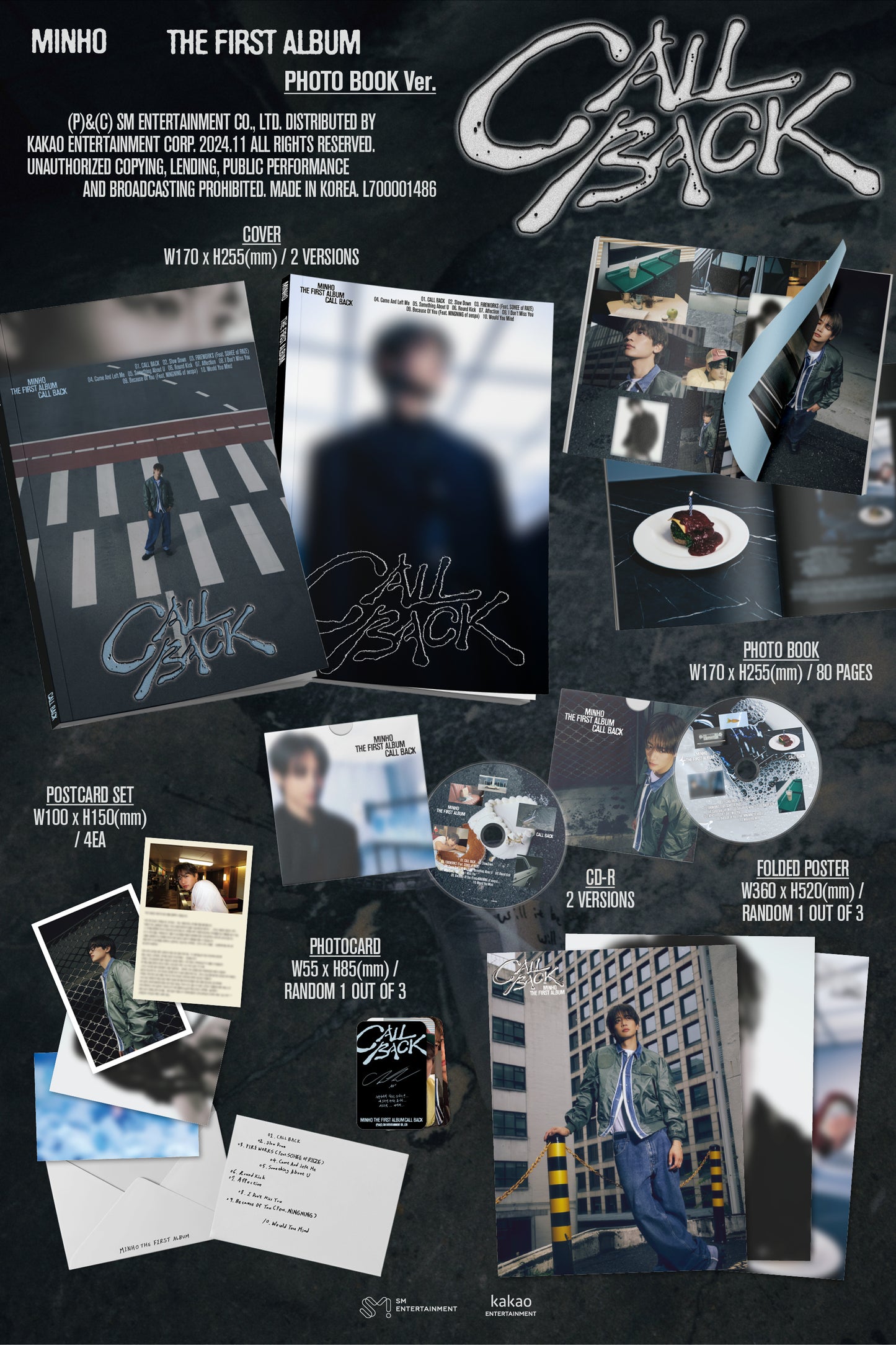 MINHO (SHINee) - 1st Full Album [CALL BACK] (Photobook Ver.) (2 TYPE Random)