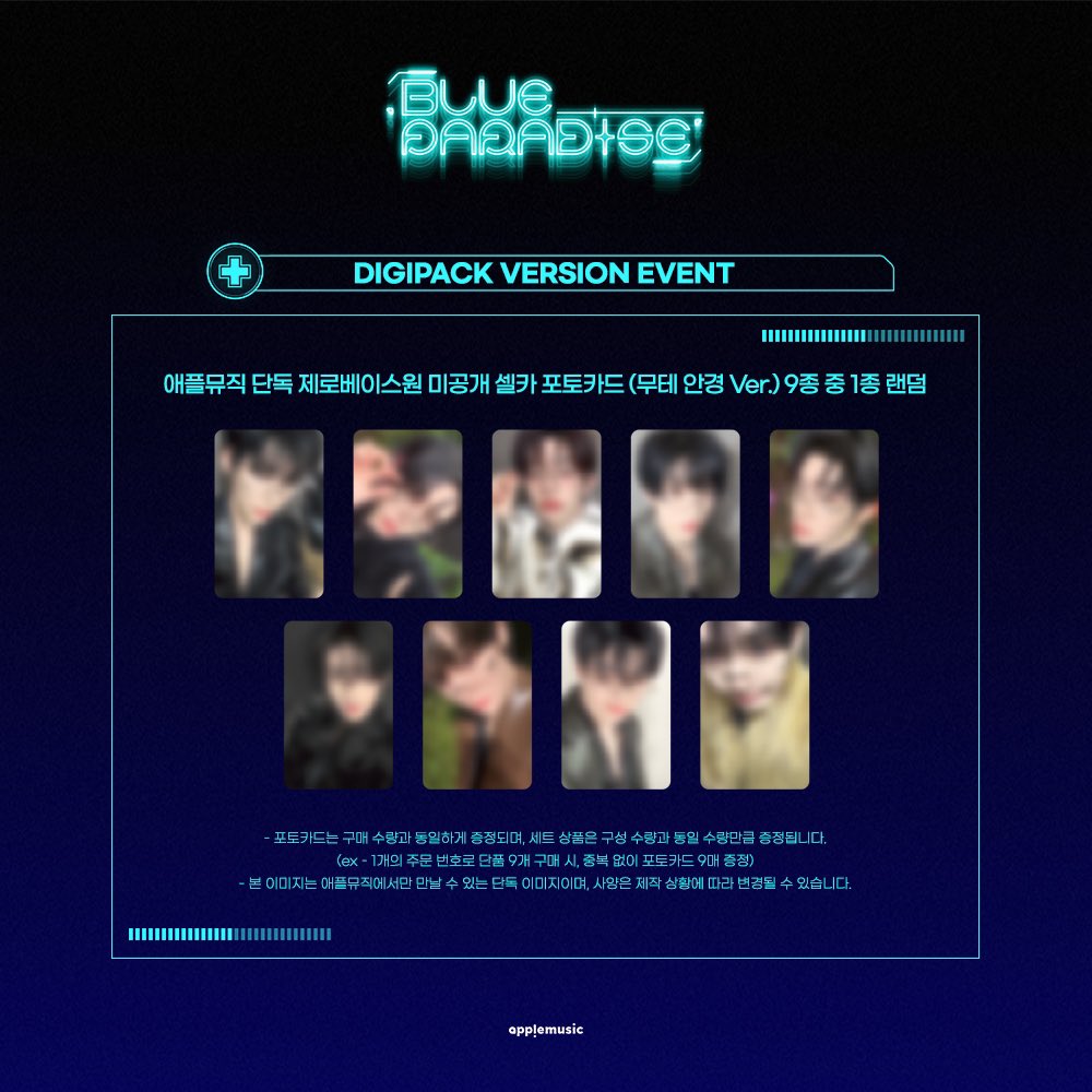 ZEROBASEONE - 5th mini album [BLUE PARADISE] (Digipack Ver.) (9 TYPES Random)