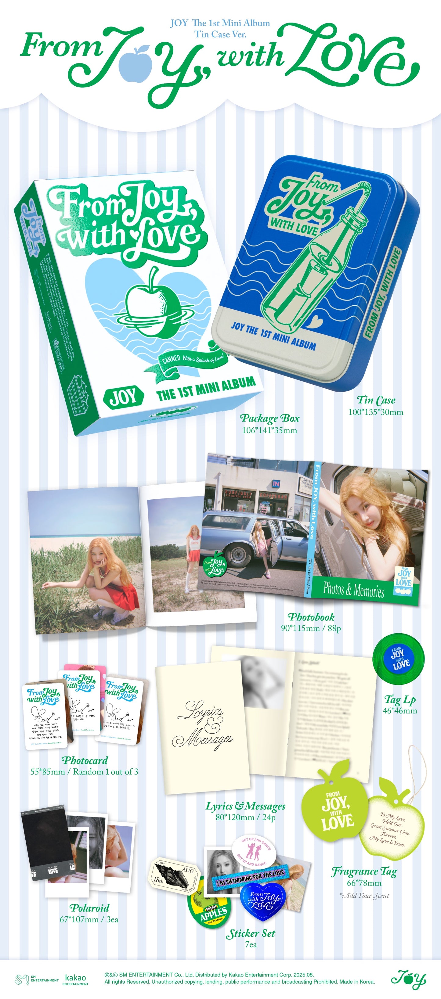JOY (Red Velvet) - 1st mini album [From JOY, with Love] (Tin Case Ver.) (Smart Album)