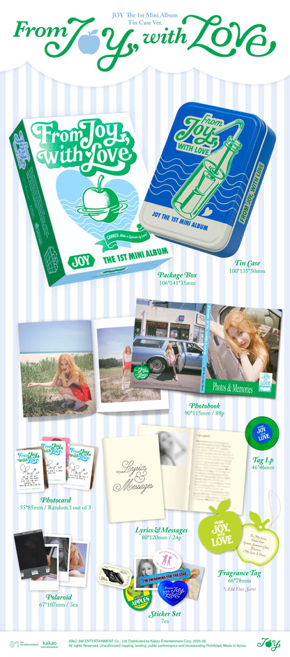 JOY (Red Velvet) - 1st mini album [From JOY, with Love] (Tin Case Ver.) (Smart Album)