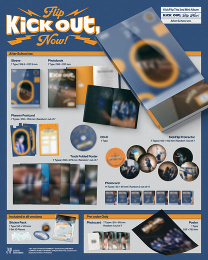 KickFlip - 2nd mini album [Kick Out, Flip Now!] (3 TYPES Random)
