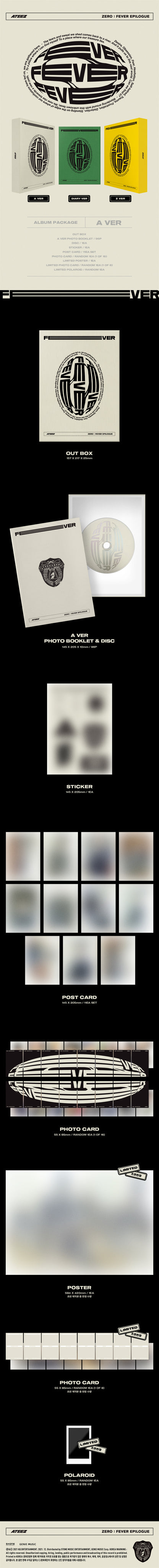 ATEEZ - REPACKAGE EP [ZERO : FEVER EPILOGUE] (3 TYPE Random)