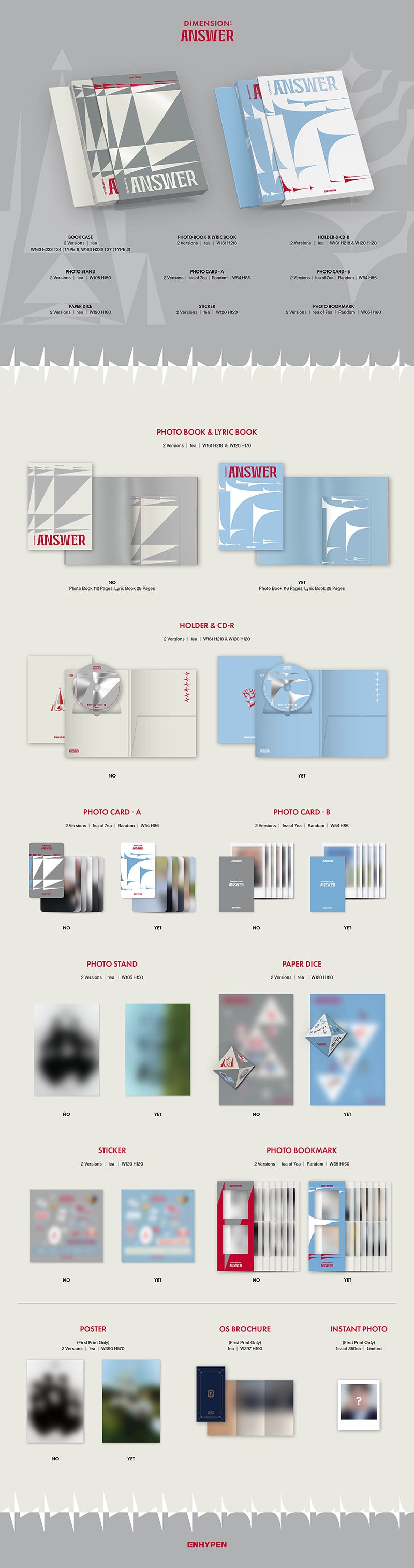 ENHYPEN - 1ST ALBUM REPACKAGE [DIMENSION : ANSWER] (Random Ver.)