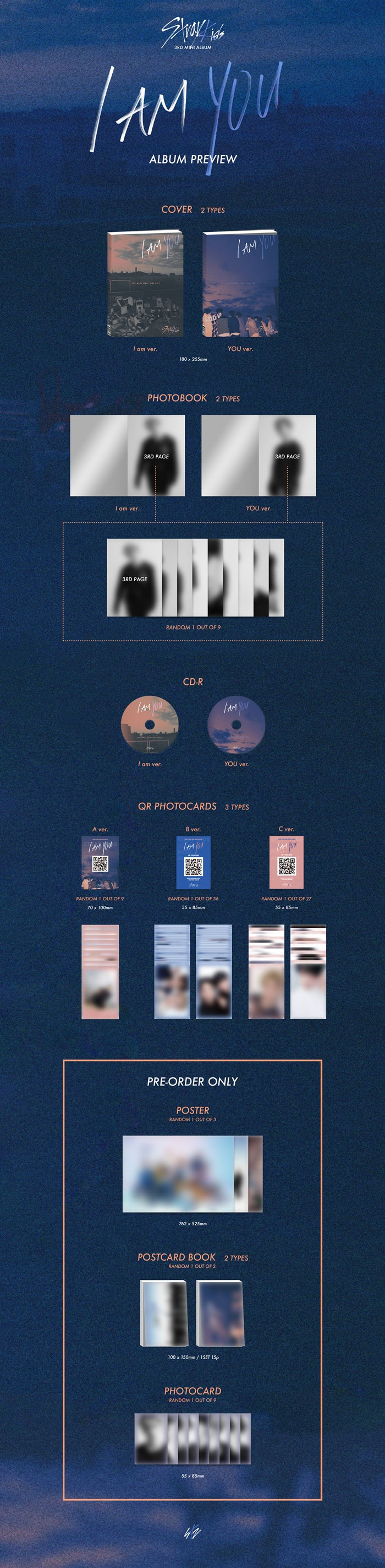 Stray Kids - Mini Album Vol.3 [I am YOU] (Random Ver.)