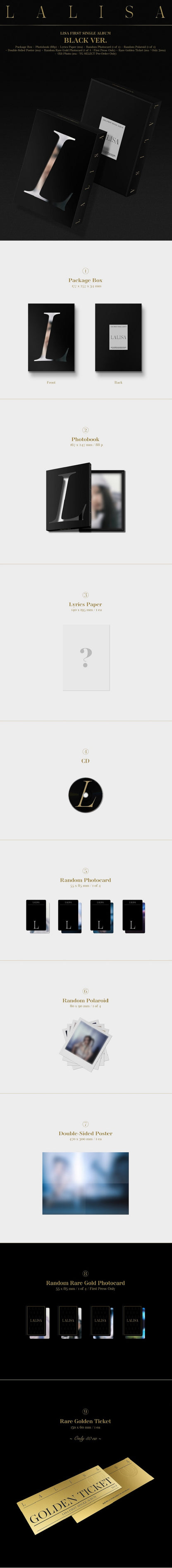 LISA (BLACKPINK) - FIRST SINGLE ALBUM [LALISA] (2 TYPE Random)