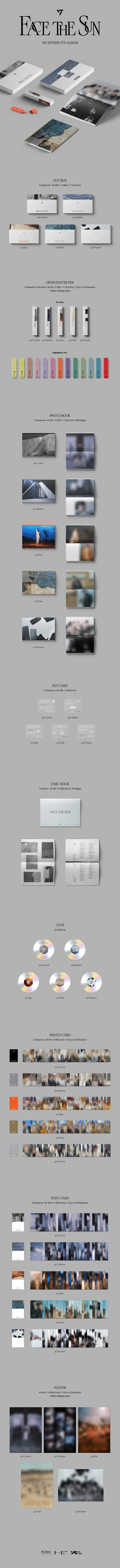 SEVENTEEN - 4TH ALBUM [Face the Sun] (5 TYPE Random)