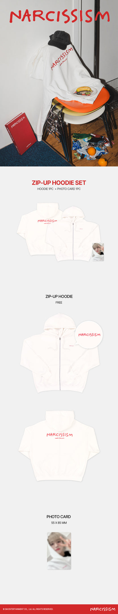 [NARCISSISM : JAEMIN 1st PHOTO EXHIBITION] ZIP-UP HOODIE SET