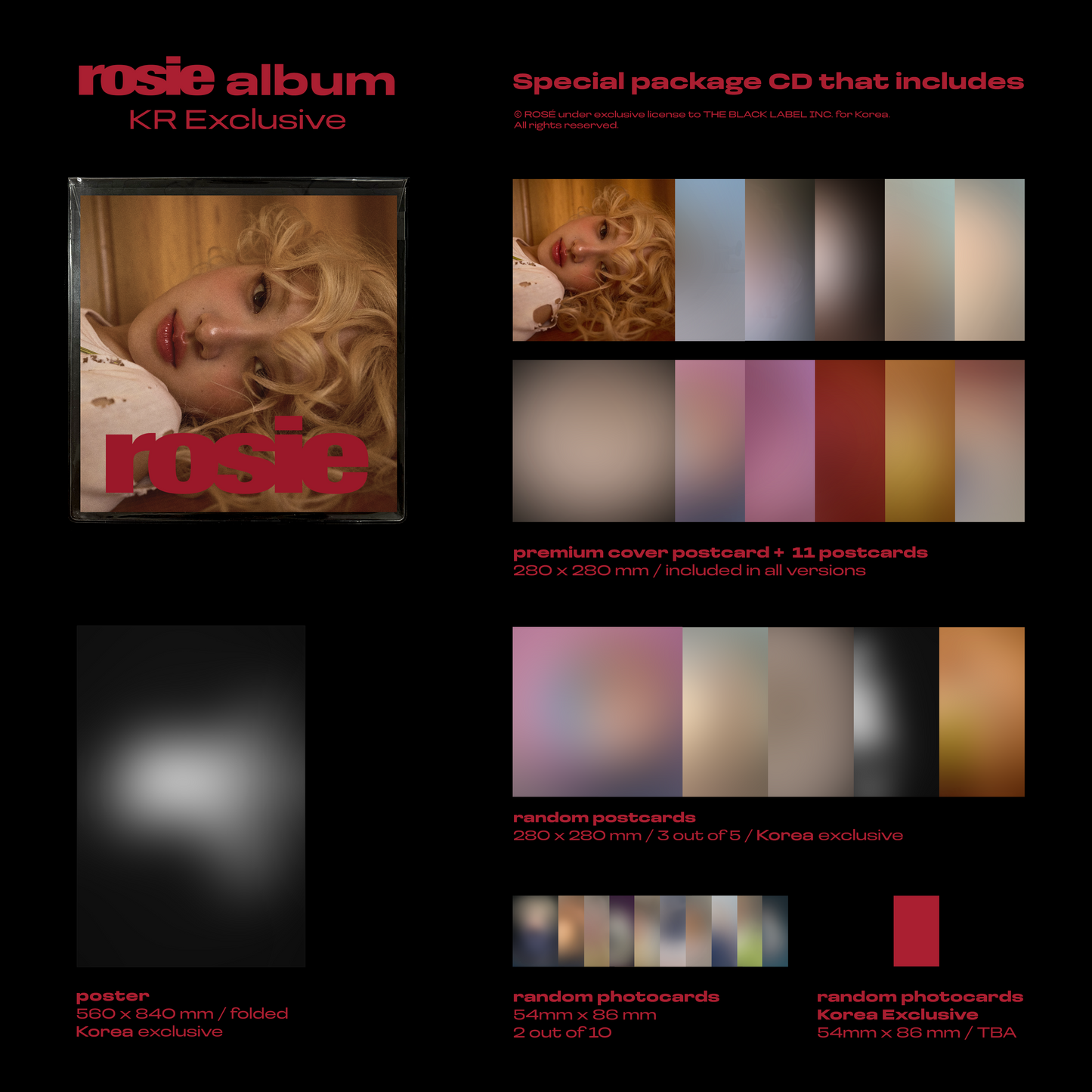 ROSÉ (BLACKPINK) - 1st Studio Album [rosie] (KR/RETAIL/JEWEL EXCLUSIVE)