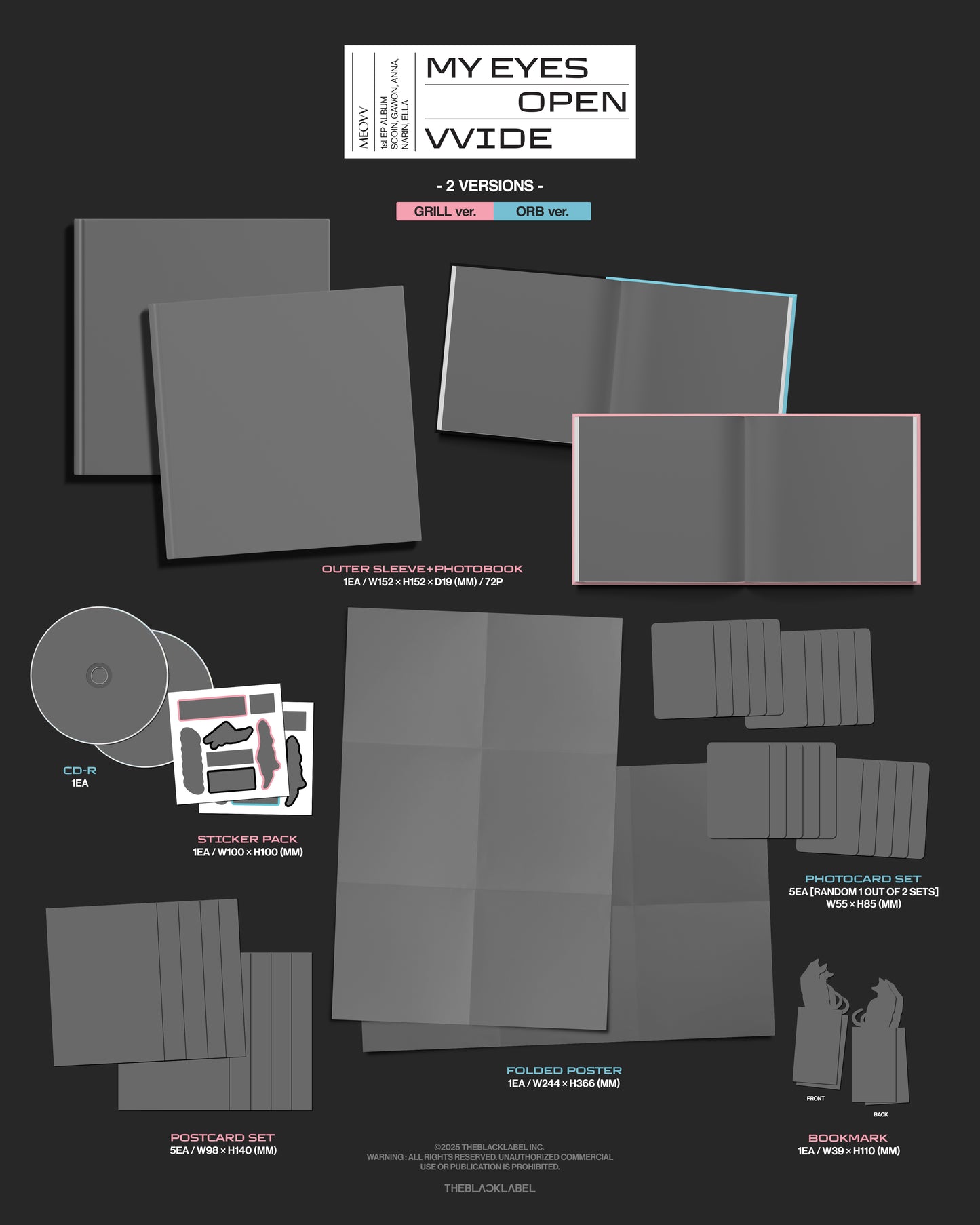 MEOVV - 1st EP ALBUM 'MY EYES OPEN VVIDE' (PHOTOBOOK ver.) (2 TYPES Random)