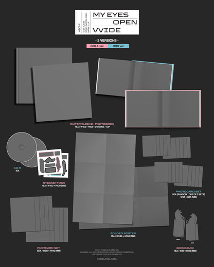 MEOVV - 1st EP ALBUM 'MY EYES OPEN VVIDE' (PHOTOBOOK ver.) (2 TYPES Random)