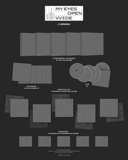 MEOVV - 1st EP ALBUM 'MY EYES OPEN VVIDE' (MEOVV ver.) (5 TYPES Random)