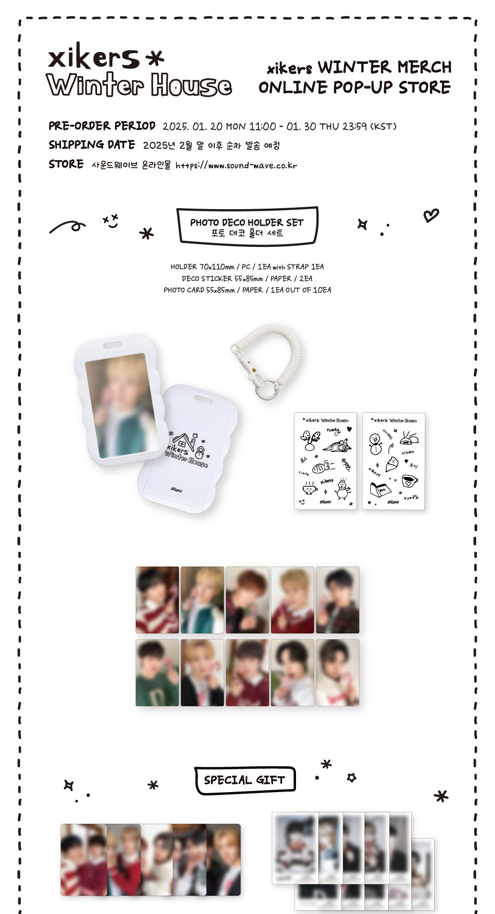 xikers - OFFICIAL WINTER MERCH [Winter House] PHOTO DECO HOLDER SET