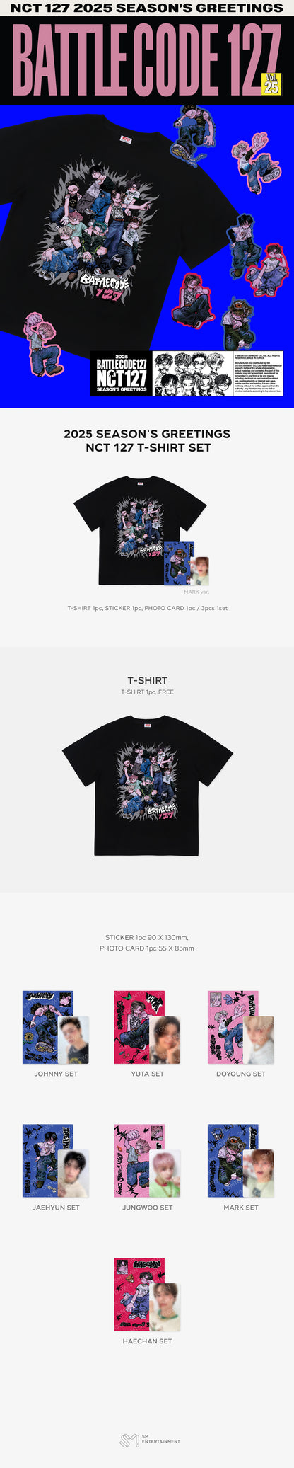 NCT 127 - [2025 SM ARTIST SEASON'S GREETINGS MD] NCT 127 T-SHIRT SET