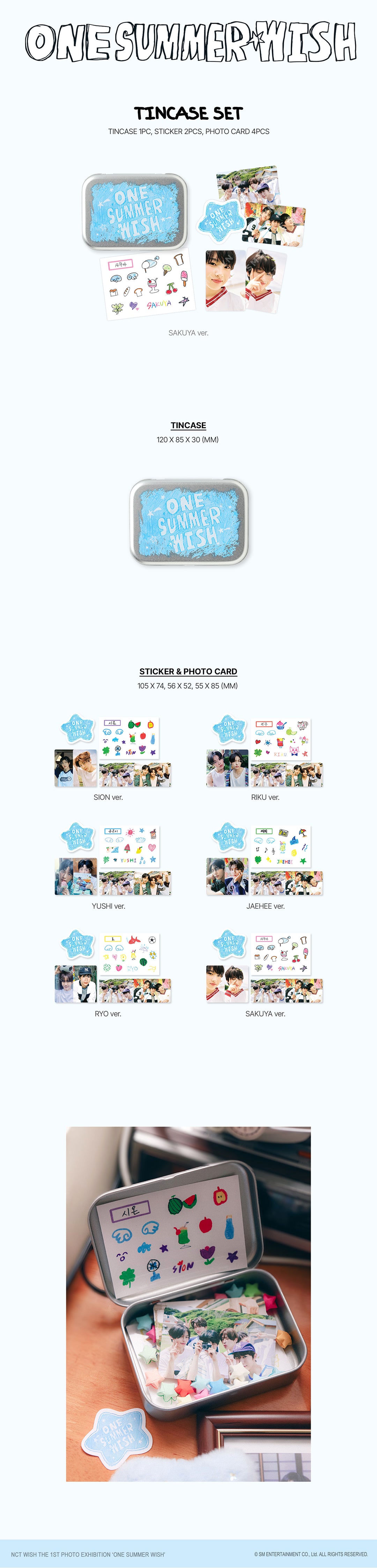 NCT WISH THE 1ST PHOTO EXHIBITION 'ONE SUMMER WISH' MD (TINCASE SET)