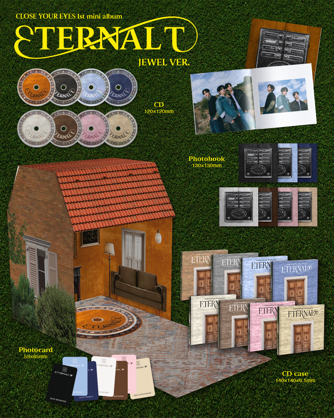 CLOSE YOUR EYES - 1st mini album [ETERNALT] (JEWEL Ver.) (8 TYPES Random)