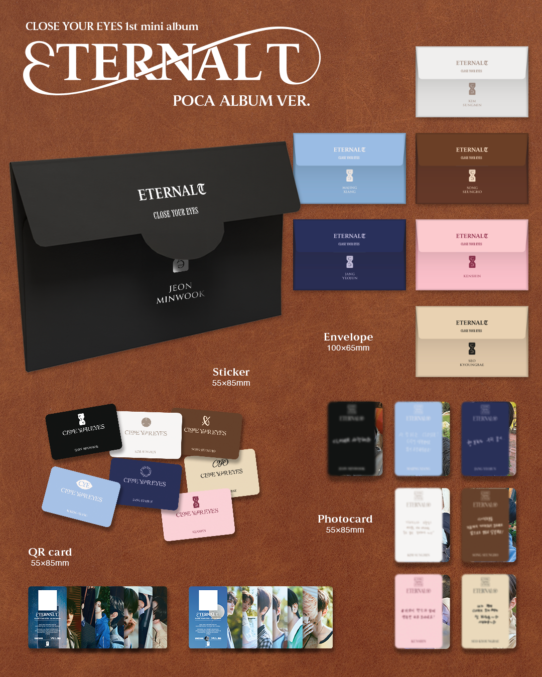 CLOSE YOUR EYES - 1st mini album [ETERNALT] (POCA ALBUM) (7 TYPES Random)