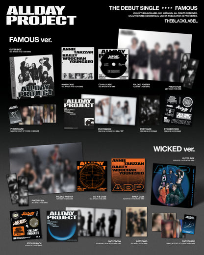 ALLDAY PROJECT - The Debut Single 'FAMOUS' (2 TYPES Random)