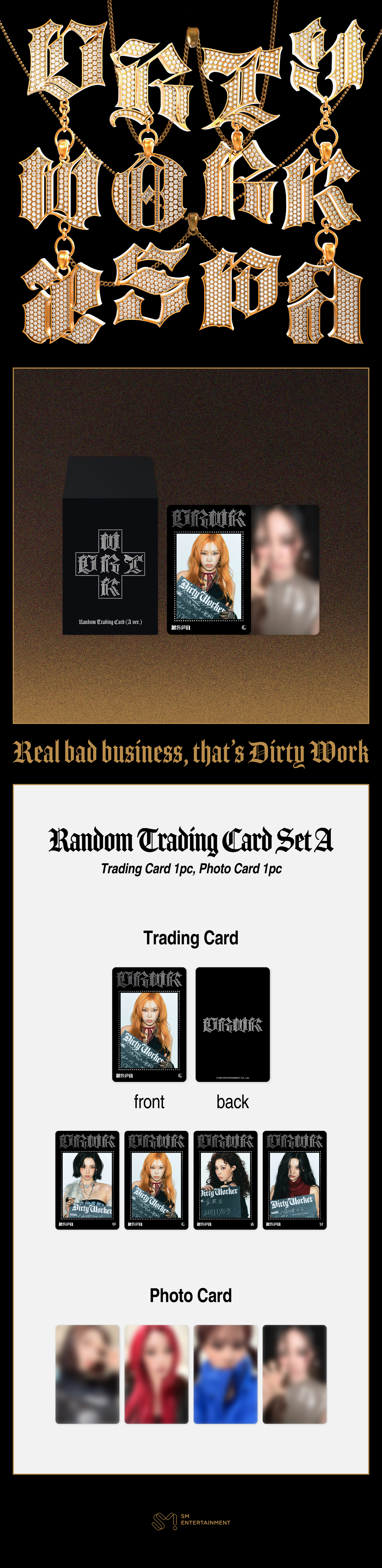 aespa Single [Dirty Work] MD (RANDOM TRADING CARD SET_A Ver.)