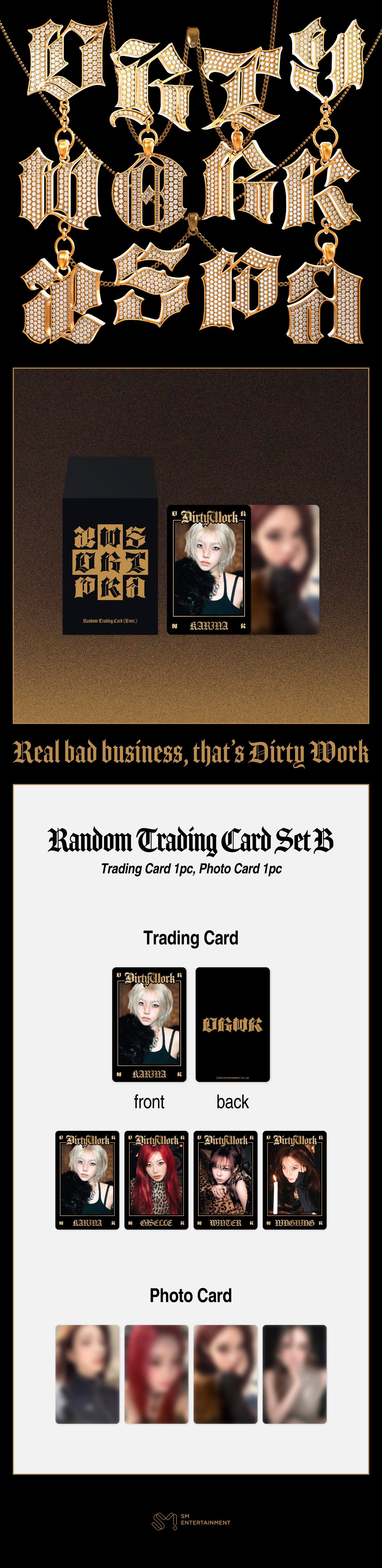 aespa Single [Dirty Work] MD (RANDOM TRADING CARD SET_B Ver.)
